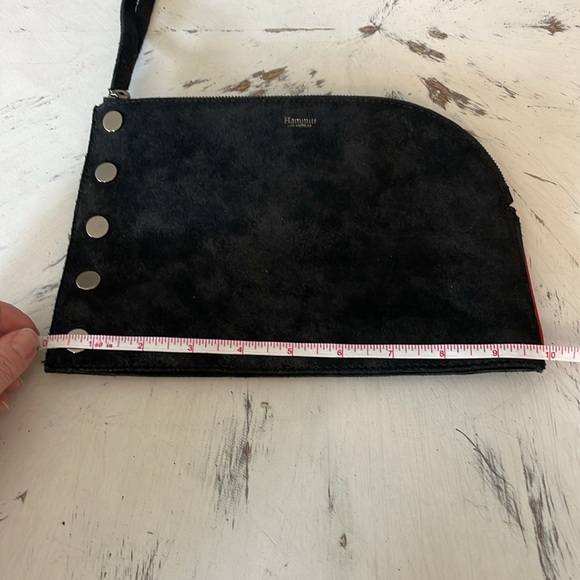 Hammitt “Richard” Large Black Suede Wristlet - Picture 10 of 11